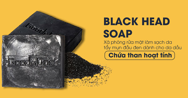 Xà bông rửa mặt than hoạt tính GoodnDoc Ac Black Head Soap
