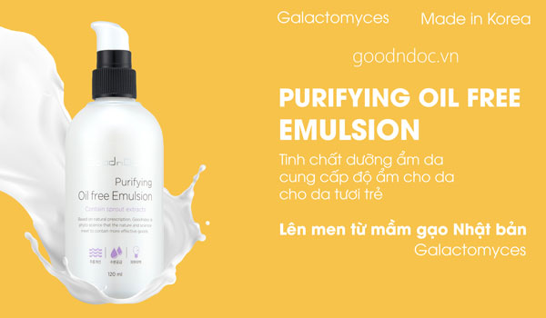 Tinh chất dưỡng da GoodnDoc Purifying Oil Free Emulsion